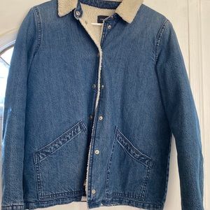 J. Crew Denim Fuzzy Chore Jacket